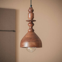 Edit Eravur Wood Ceiling Pendant Light Dark Brown - thumbnail 1