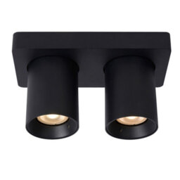 Lucide Nigel Modern Ceiling Spotlight - Led Dim To Warm - Gu10 - 2X5W 2200K/3000K - Black - thumbnail 2