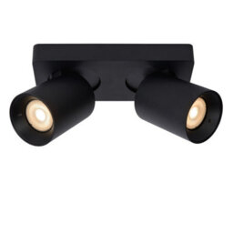 Lucide Nigel Modern Ceiling Spotlight - Led Dim To Warm - Gu10 - 2X5W 2200K/3000K - Black - thumbnail 5