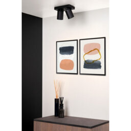 Lucide Nigel Modern Ceiling Spotlight - Led Dim To Warm - Gu10 - 2X5W 2200K/3000K - Black - thumbnail 4