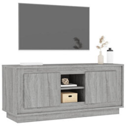 Berkfield Durable Tv Cabinet Grey Sonoma 102X35X45 Cm Engineered Wood - thumbnail 4
