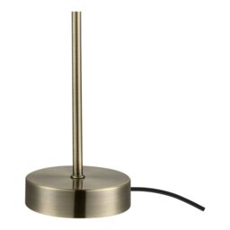 GoodHome Nunbird Plain Conical Matt Taupe Antique Brass Effect Table Lamp - thumbnail 5