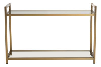 Premier Housewares Interiors By Premier Vogue Matte Gold Console Table - image 1