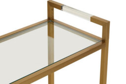 Premier Housewares Interiors By Premier Vogue Matte Gold Console Table - thumbnail 5