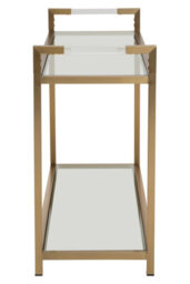 Premier Housewares Interiors By Premier Vogue Matte Gold Console Table - thumbnail 3