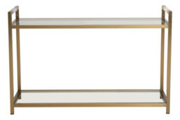 Premier Housewares Interiors By Premier Vogue Matte Gold Console Table - thumbnail 1