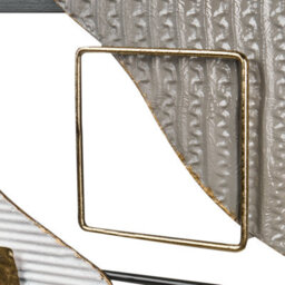 Wyld And Coco Metal Wall Decor, Multicolour Gold Finish, Large Horizontal Iron Art (W78 X D4 X H45Cm) - thumbnail 5
