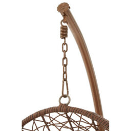 Orsina Luxurious Brown Rattan Hanging Chair, Versatile Lounge Chair, Sturdy Bedroom Chair, Modern Garden Chair - thumbnail 5