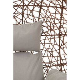 Orsina Luxurious Brown Rattan Hanging Chair, Versatile Lounge Chair, Sturdy Bedroom Chair, Modern Garden Chair - thumbnail 8