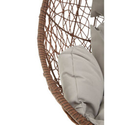Orsina Luxurious Brown Rattan Hanging Chair, Versatile Lounge Chair, Sturdy Bedroom Chair, Modern Garden Chair - thumbnail 6