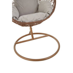 Orsina Luxurious Brown Rattan Hanging Chair, Versatile Lounge Chair, Sturdy Bedroom Chair, Modern Garden Chair - thumbnail 7