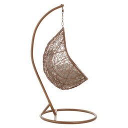 Orsina Luxurious Brown Rattan Hanging Chair, Versatile Lounge Chair, Sturdy Bedroom Chair, Modern Garden Chair - thumbnail 3