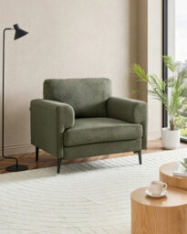 Beliani Industrial Armchair Lousto Fabric Green - thumbnail 2