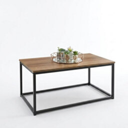 Home Luxe Interiors Tromso Dark Wood Coffee Table With Black Metal Frame For Living Room - thumbnail 2