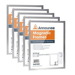 Advance Announce Magnetic Frame A3 Silver (Pack Of 5) Aa01844 - thumbnail 2