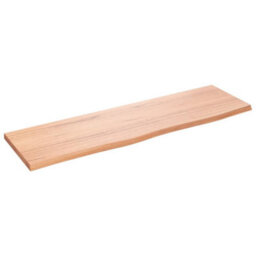 Berkfield Wall Shelf Light Brown 100X30X2 Cm Treated Solid Wood Oak