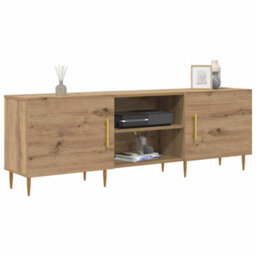 Berkfield Tv Cabinet Artisan Oak 150 X 30 X 50 Cm Engineered Wood - thumbnail 3