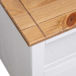 Berkfield Corner Tv Cabinet White 93X49X49 Cm Solid Pine Panama Range - thumbnail 8