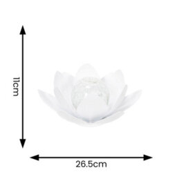 Valuelights White Solar Powered Outdoor Waterlily Lotus Flower Decoration Garden Light - thumbnail 4