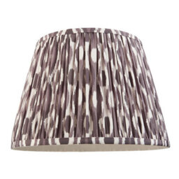 Luminosa Lighting Luminosa Bobble White Crackle Glaze Table Lamp With Pearl Grey Fabric Ikat Shade 35Cm B22 - thumbnail 7