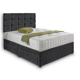 Dining Tables Rio Matching Headboard Divan Set, 2 Drawer On Same Side With Sprung 1500 Comfort Mattress - King - thumbnail 4