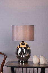 DAR Quinn Table Lamp Smoked Glass With Shade - thumbnail 4