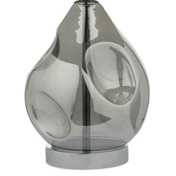 DAR Quinn Table Lamp Smoked Glass With Shade - thumbnail 2