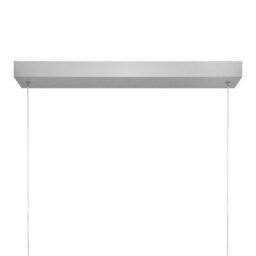 Beliani White Led Pendant Lamp, Modern Geometric Aluminium Frame With Integrated Led, 90 X 16 X 100Cm - thumbnail 5