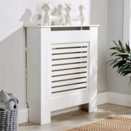 Fativo Horizontal Radiator Cover Grill Shelf Cabinet Mdf Wood Modern Traditional Furniture (19D X 78W X 92.2H Cm) - thumbnail 7