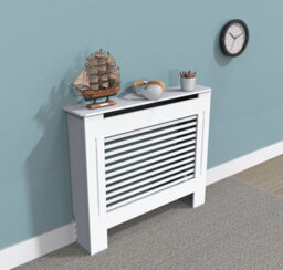 Fativo Horizontal Radiator Cover Grill Shelf Cabinet Mdf Wood Modern Traditional Furniture (19D X 78W X 92.2H Cm) - thumbnail 1