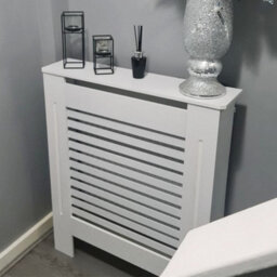 Fativo Horizontal Radiator Cover Grill Shelf Cabinet Mdf Wood Modern Traditional Furniture (19D X 78W X 92.2H Cm) - thumbnail 8