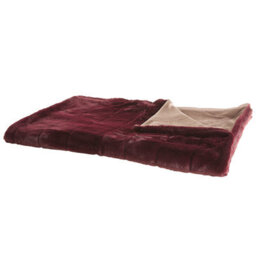 Beliani Blanket Tantan 180 X 220 Cm Burgundy