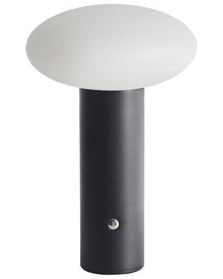 Wyld And Coco Black Mushroom Led Wireless Table Lamp - Portable Touch Dimmer, 3 Colour Temperatures - image 1