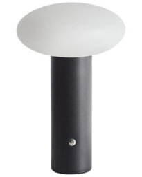 Wyld And Coco Black Mushroom Led Wireless Table Lamp - Portable Touch Dimmer, 3 Colour Temperatures - thumbnail 1