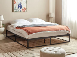 Beliani Bed Metal Viry 160 X 200 Cm (Eu King Size) Black - thumbnail 2