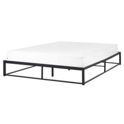 Beliani Bed Metal Viry 160 X 200 Cm (Eu King Size) Black - thumbnail 1