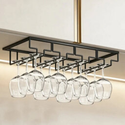 Under Cabinet Stemware Rack Bar Kitchen Wine Glass Holder - thumbnail 3