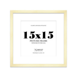 "15X15"" Gold Picture Frame - 15X15"" Square Frame With 13X13"" Mount For 15X15""/13X13"" Pictures Art Deco Style Room Decor, 1 Pack" - thumbnail 1