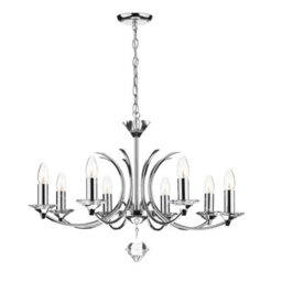 The Lighting Studio Medusa 8 Light Dual Mount Pendant K9 Crystal Polished Chrome - thumbnail 1