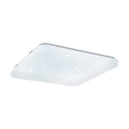 Eglo Frania-S Square White Metal And Plastic With Crystal Effect Integrated Led Flush Light, (D) 33Cm - thumbnail 3