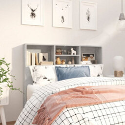 Vidaxl Headboard Cabinet Concrete Grey 120X19X103.5 Cm Headboard Cabinets