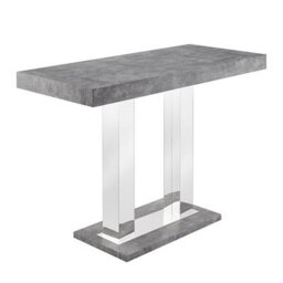 Furniture in Fashion Caprice Large Concrete Effect Bar Table 6 Ripple White Stools - thumbnail 2