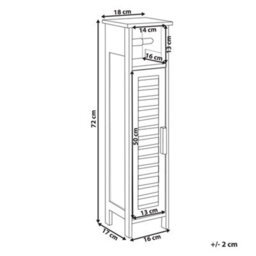 Beliani Toilet Paper Cabinet Olathe Bamboo White - thumbnail 3