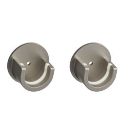 GoodHome Athens Grey Brushed Nickel Effect Metal & Plastic Recess Curtain Pole Bracket - thumbnail 3