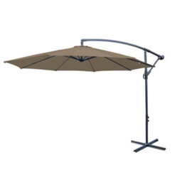 Sundaze 3M Taupe Banana Parasol Cantilever Hanging Parasol Umbrella With Crank Function, Base Weights - thumbnail 3