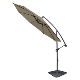 Sundaze 3M Taupe Banana Parasol Cantilever Hanging Parasol Umbrella With Crank Function, Base Weights - thumbnail 2