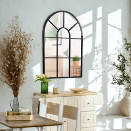 FURNOLD Large Arched Metal Wall Mirror For Bedroom Living Room - thumbnail 4