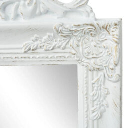 Vidaxl Free-Standing Mirror Baroque Style 160X40 Cm White - thumbnail 3