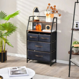 Industrial 4 Drawers Dresser Organizer Fabric Storage Organizer Chest Of Drawers - thumbnail 6