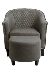 Orsina Comfortable Chair With Footstool, Stylish Armchair And Footstool, Sturdy Accent Chair With Footstool - thumbnail 6